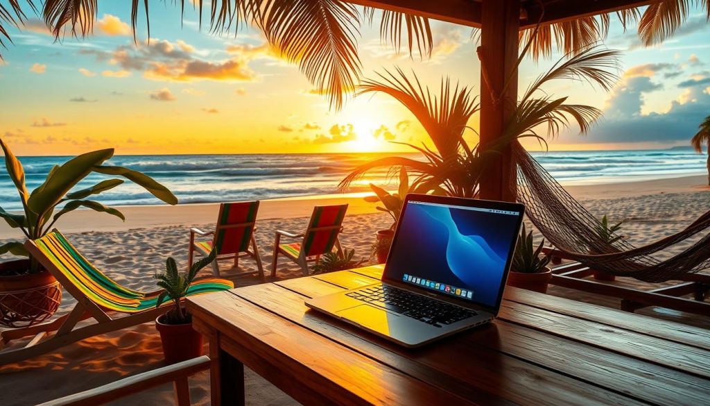 digital nomad workspace